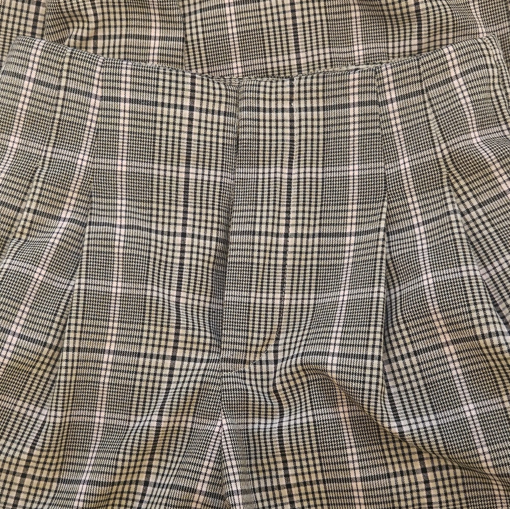 Zara Plaid High Waist Trousers Wide Leg Pants XS - Picture 5 of 11